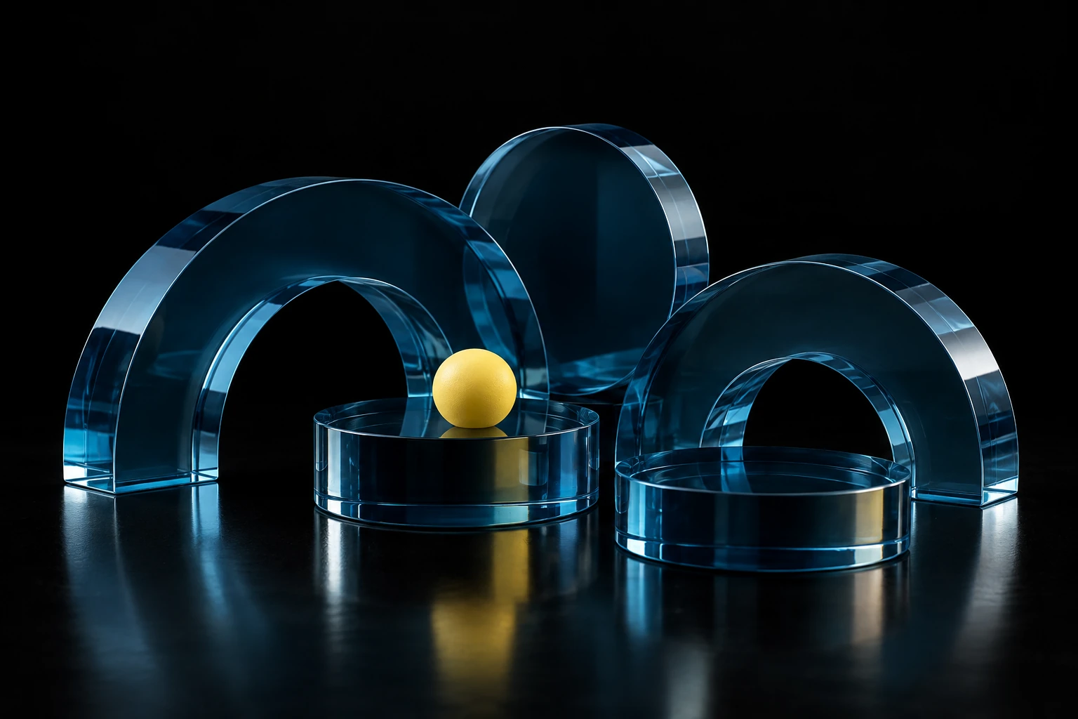 Composition sculpturale Unimark, Sapphire et Sunny