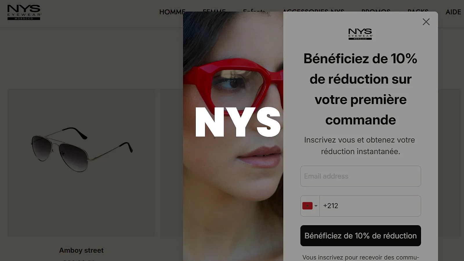 Présentation de la boutique NYS Eyewear
