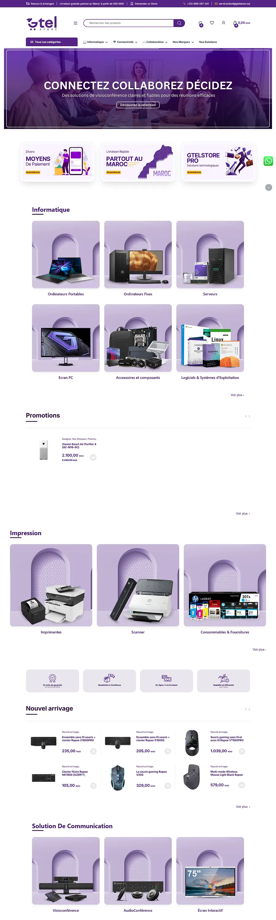 Aperçu du site Gtelstore