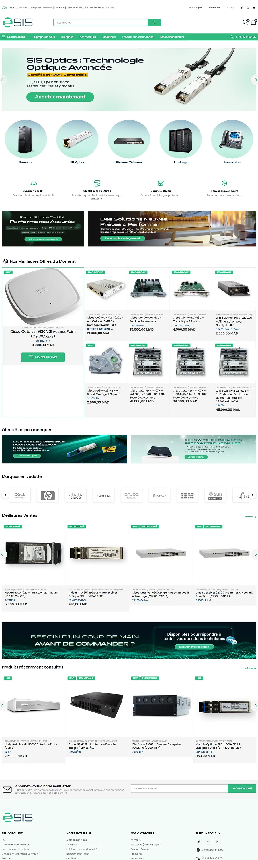 Aperçu du site SIS IT